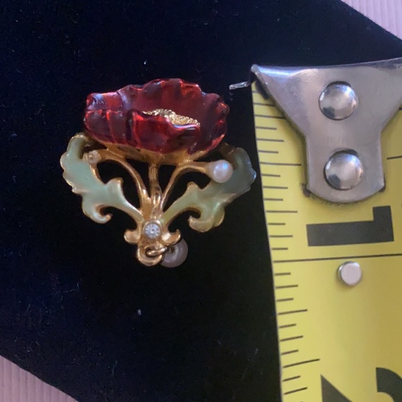 JOAN RIVERS FLORAL VICTORIAN BROOCH PIN LOLITA FASHION COQUETTE AESTHETIC CAMEO - Picture 6 of 6